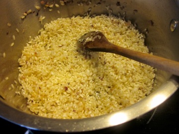 add rice and cook to coat with oil myfavouritepastime.com
