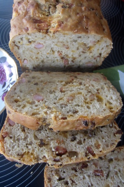 Bacon Onion and Cheese Beer Bread myfavouritepastime.com